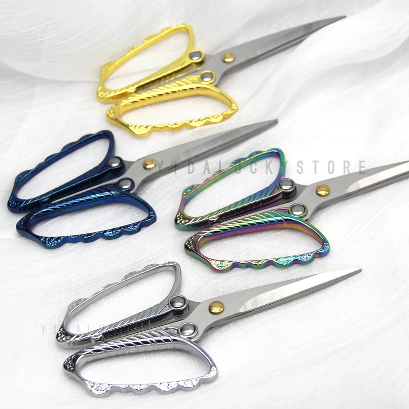 Durable Stainless Steel Retro Tailor Scissor Embroidery Needlwork Handicraft Home Tools For Sewing Shears Fancy Butterfly Shape