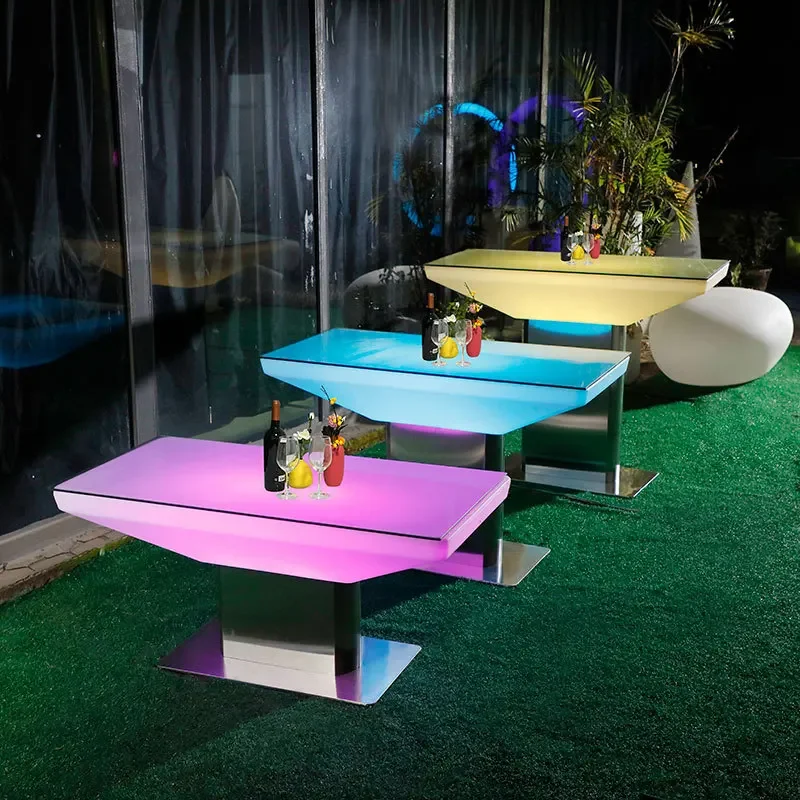 Creative bar coffee table, clear bar sofa, card seat, private room, illuminated table, chair, square bar, scattered table,