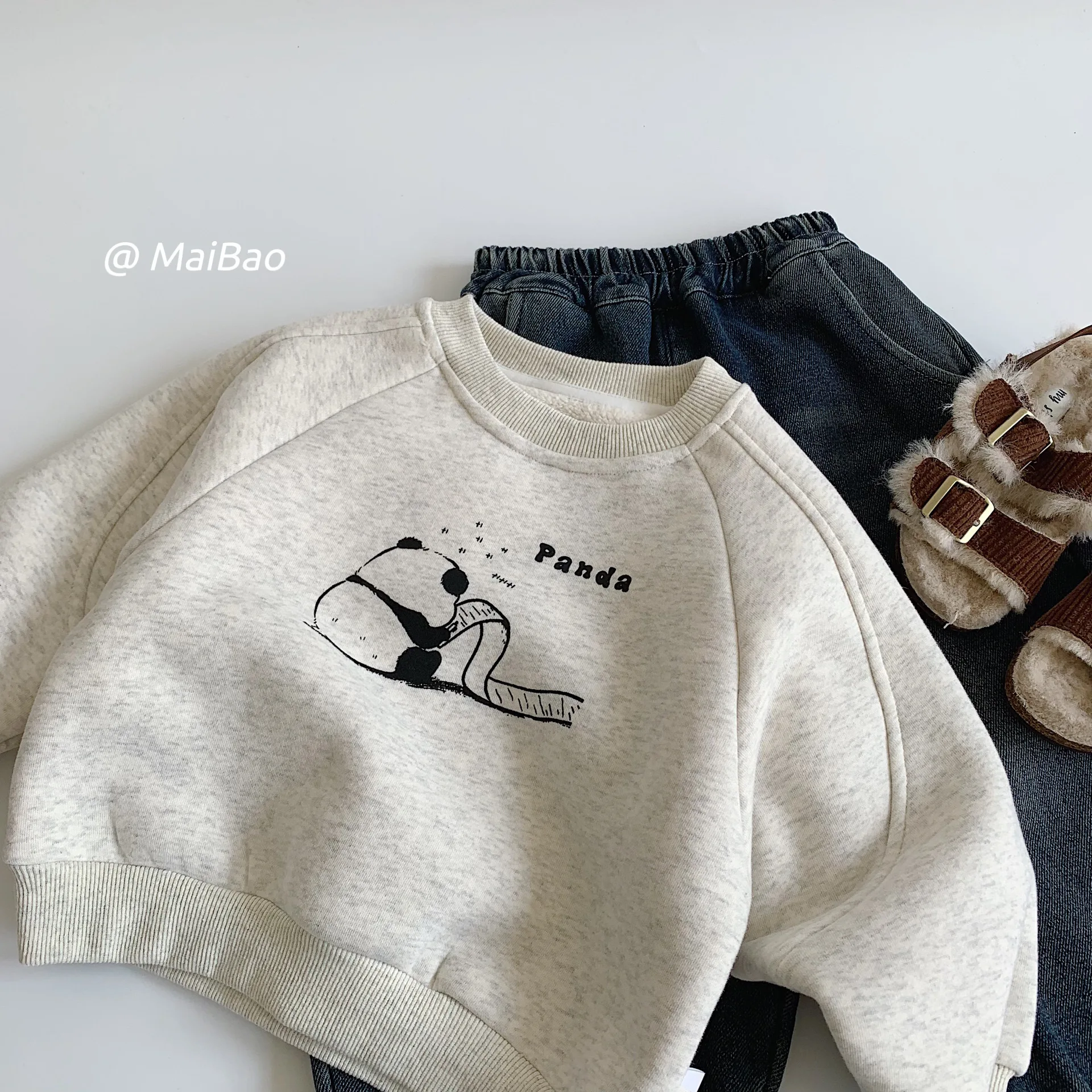 

Children Clothes Kids Casual Fleece Hoodie 2025 Winter New Korean Style Boys and Girls Fashion Warm Kids Simple Pullover Top