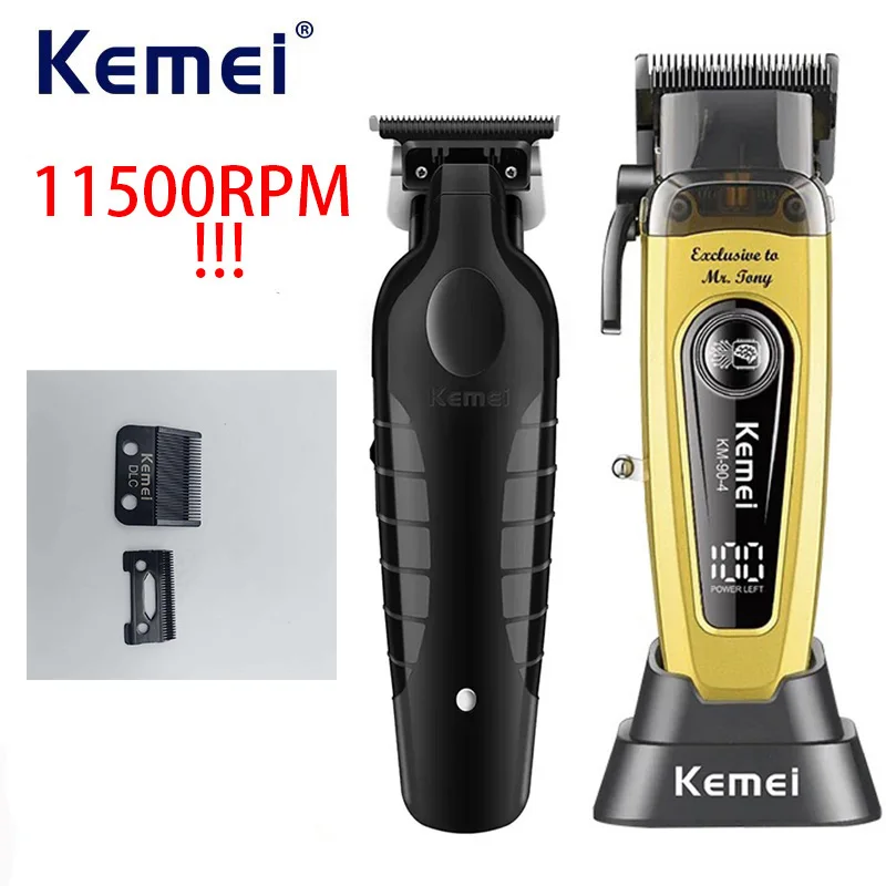 

Kemei 2299 90-4 Barber 11500 RPM Hair Clipper Brushless Motor Men Finish Hair Cutting Machine Professional Rechargeable Trimmers