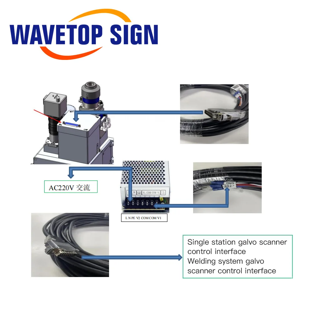 WaveTopSign WSX سوينغ لحام رئيس ND60B 4KW-6KW QBH موصل كوليميون عدسة F100/150 مللي متر البعد البؤري 200/250/300 مللي متر