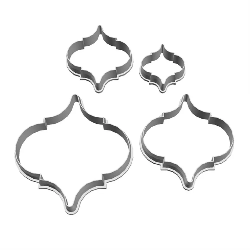 Puzzle en dentelle géométrique de dessin animé, moule en plastique, outils de pâte à tarte, emporte-pièces pour strass et sushis, 4 spécifications