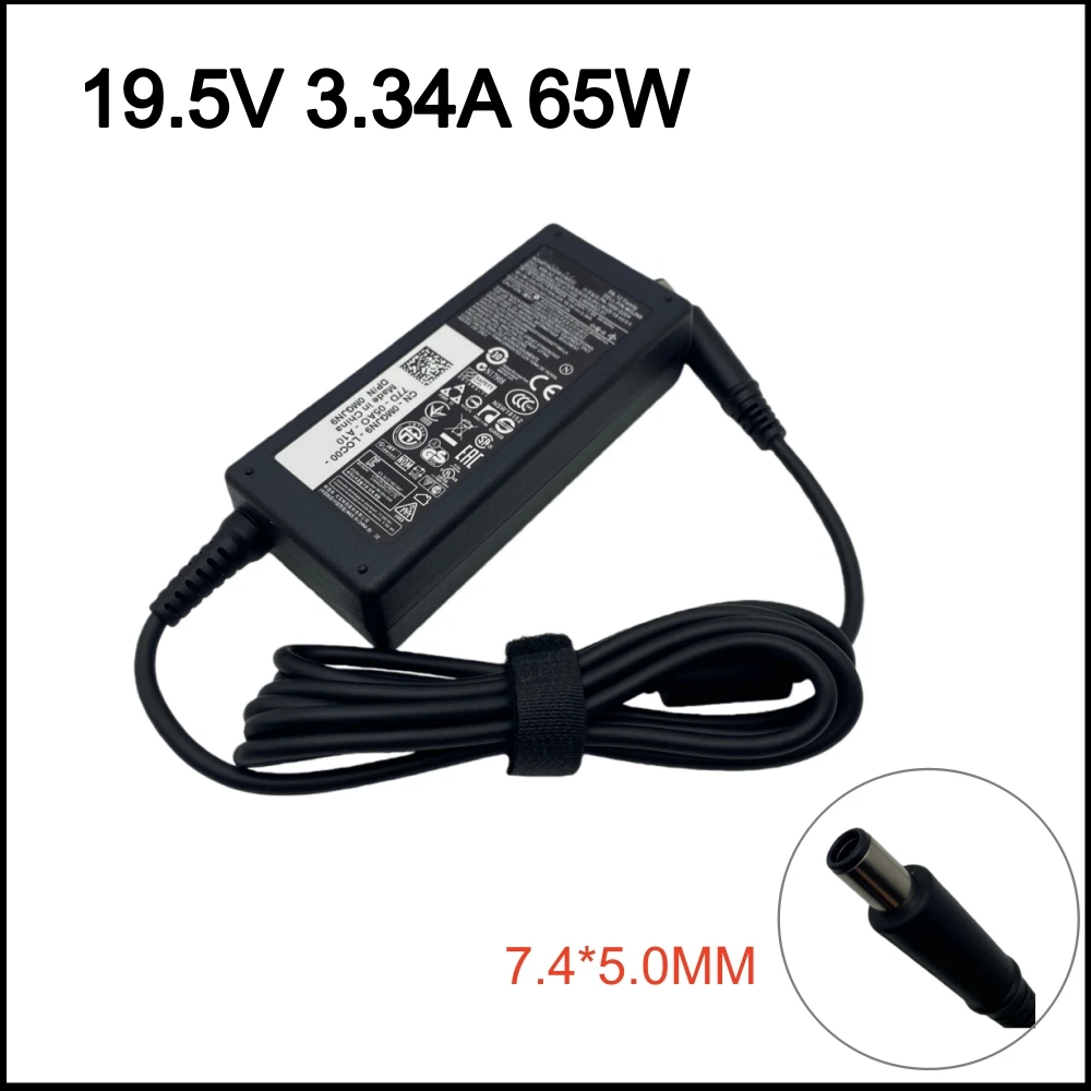 Carregador adaptador para laptop, 19.5v, 3,34a, 65w, pa-12, para dell inspiron n4010, n4020, n4030, n5010, n5110, n5050, inspiron 15-3520, 3521, 1564