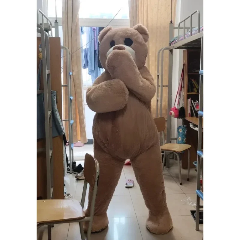 زي تنكري دمية دب قطيفة ، شخصية كرتونية ، فستان فاخر ، إعلان ، زي ، تميمة ، احتفال ، حفلة عيد ميلاد