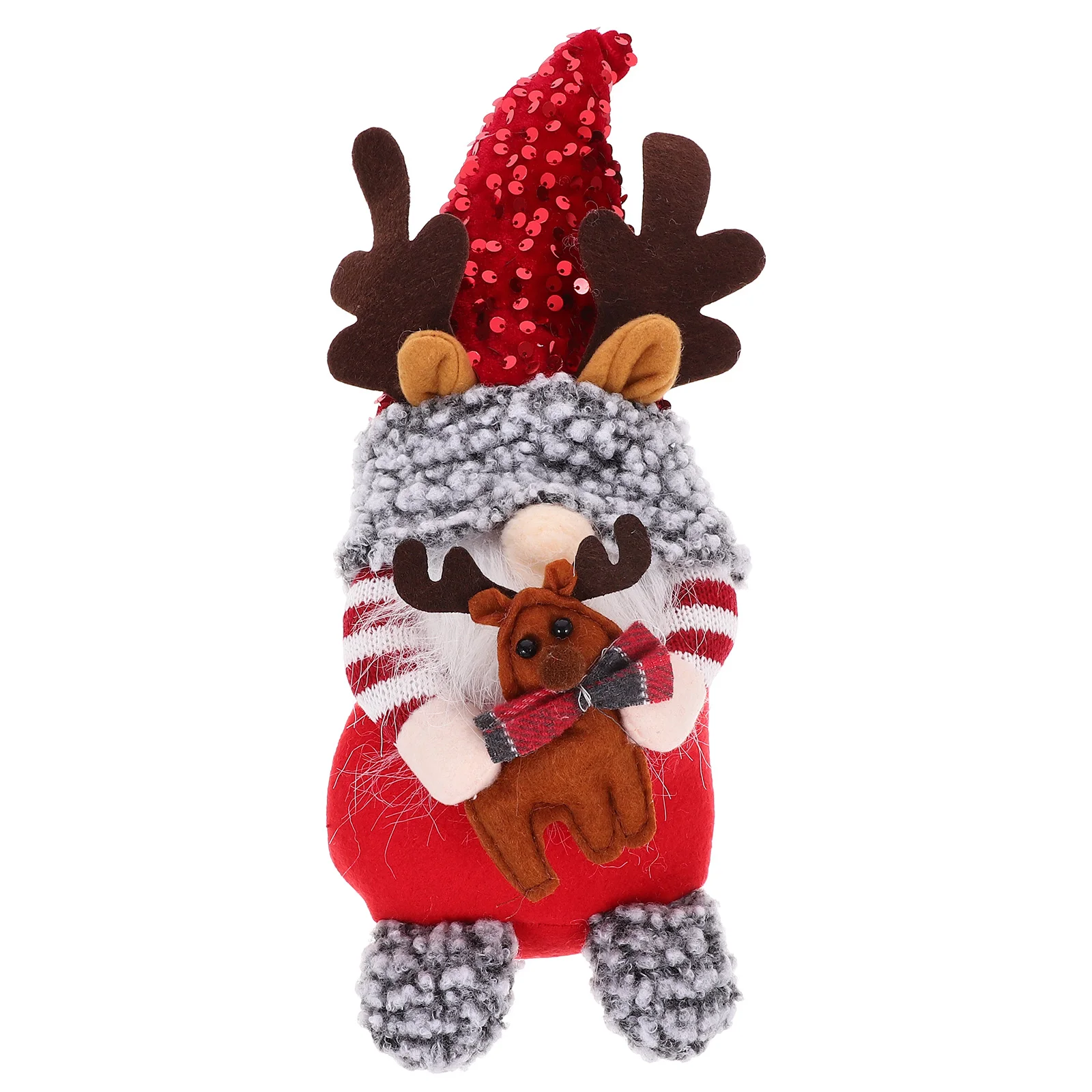 

Christmas Gnome Ornament Sequin Pointed Hat Sitting Posture Decorative Xmas Gnome Decor Gift Home Party Centerpiece