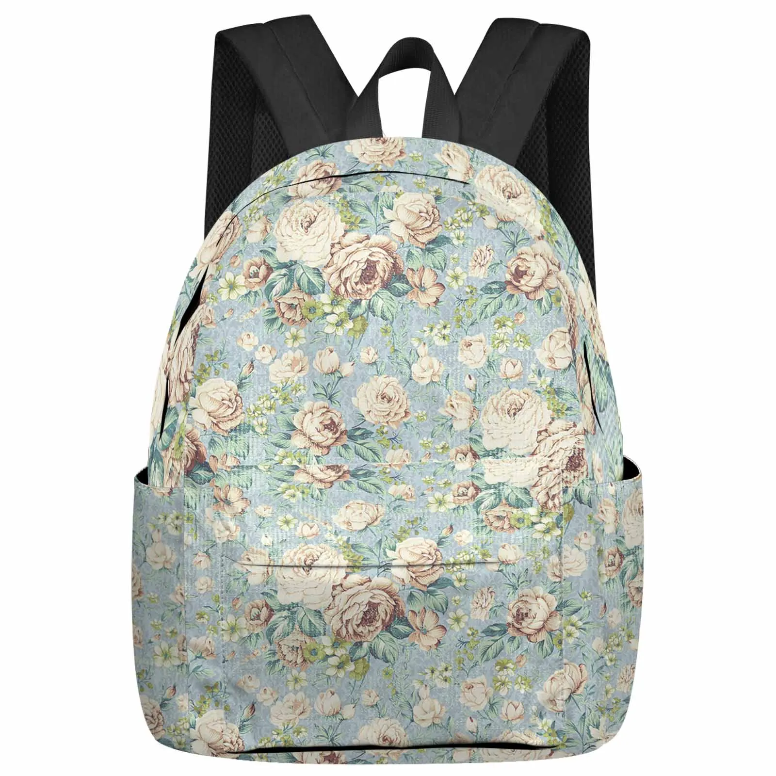 

Flower Illustration Camellia Retro Large Capacity Backpack Men Laptop Bags High School Teen College Girl Student Mochila