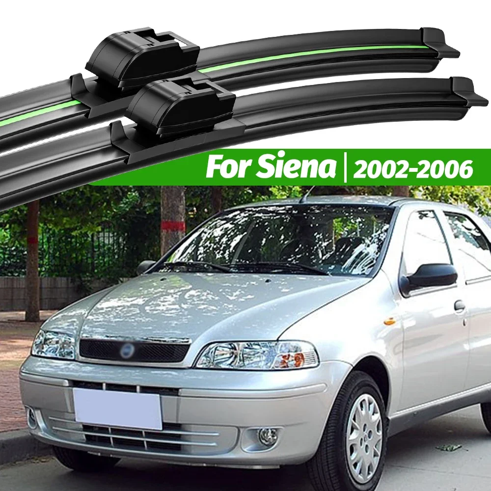 For Fiat Siena 2002-2006 2pcs Front Windshield Wiper Blades 2003 2004 2005 Windscreen Window Accessories