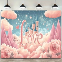 Whimsical Sky City wedding backdrop - elegant \