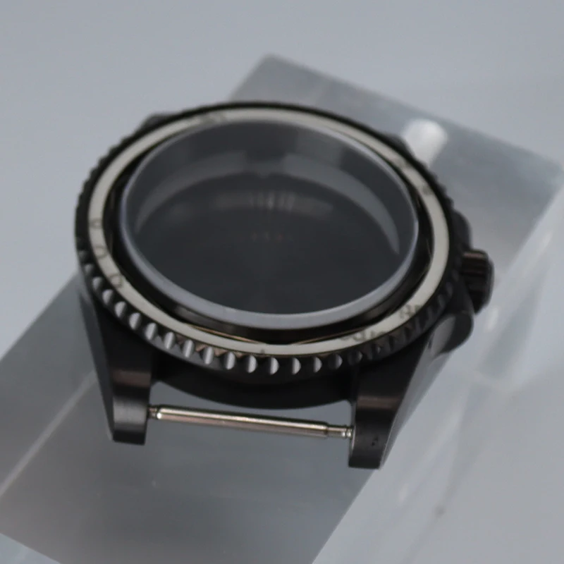 200M Diving 40mm Black Watch Case For SUB GMT Seiko NH35 NH36 NH34 NH38 Miyota 8215 ETA 2824 Movement Sapphire Glass 120 clicks