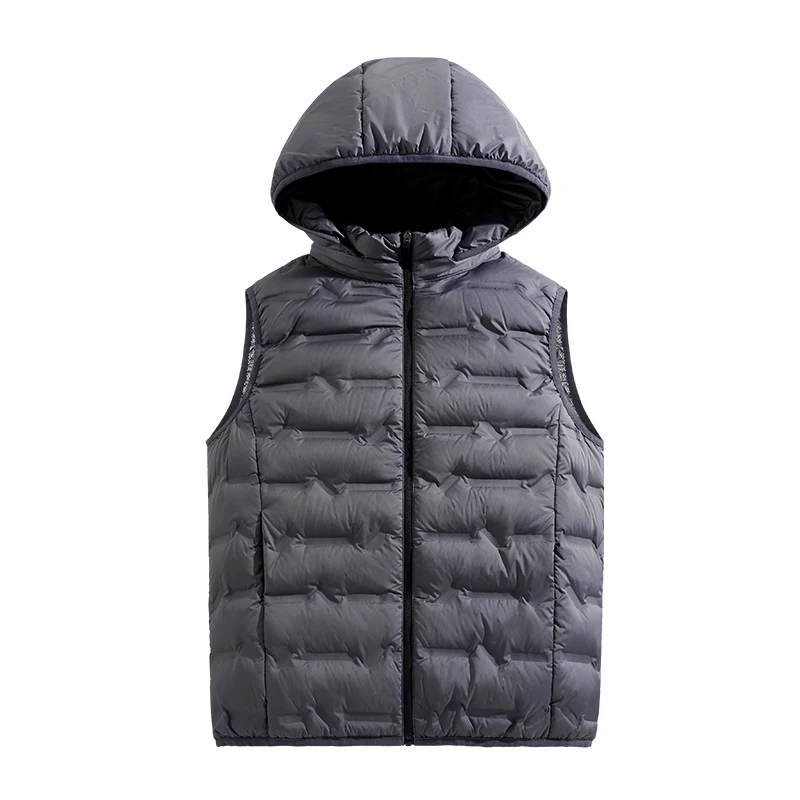 

Lightweight Outdoor Vest Windproof Men's Vest Jacket Hooded Solid Color Pocket Men's Winter Jacket Men New Cotton Vest Jacket