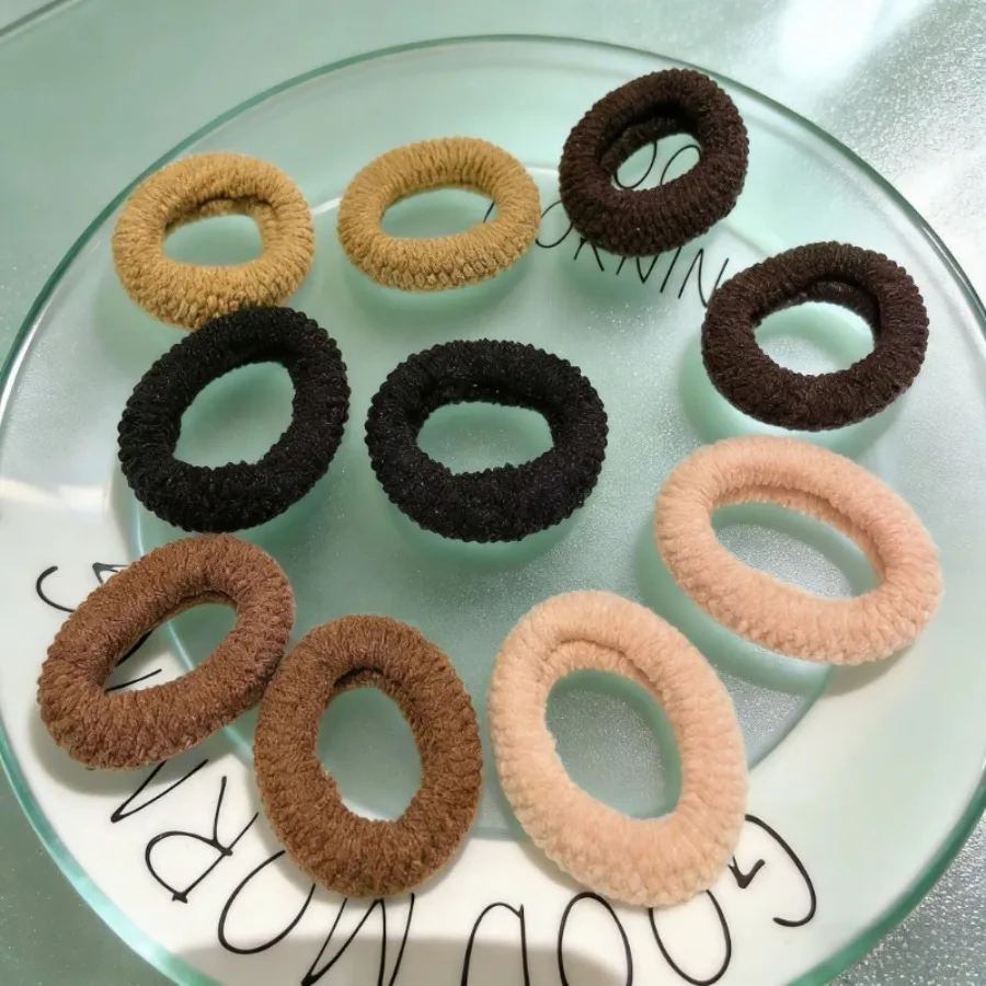 Super Thick Hair Ties 10PCS High Elasticity Hair Scrunchies for Ponytail Hairstyling Daily Use