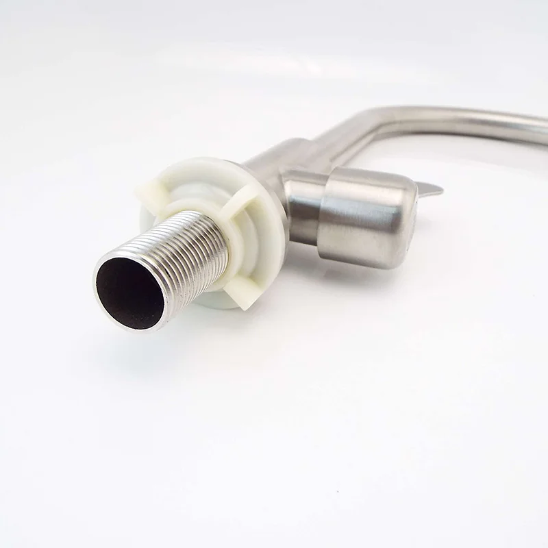 Kitchen Sink Faucet Head Sprayer Tap Single Hole Cold water Spout Brushred Stream 360 Flexible Rotate 304 Stainless Steel R23