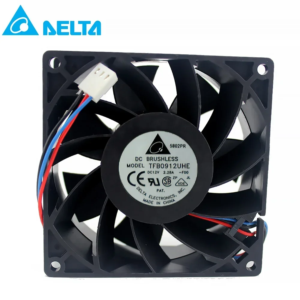 Original for delta TFB0912UHE 9CM 92*92*38mm DC 12V 2.28A Cooling fan Server Car Modification Violent Cooling Fan