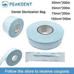 Dental Sterilization roll Bags to Sterilize Instrumental 200M Disposable Autoclave Packing Bag For Sealing Machine Oral Product