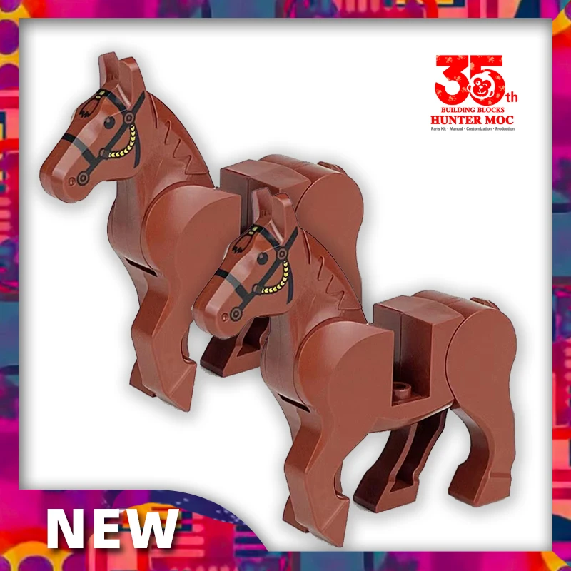 horse bricks animal medieval military warhorse horse knight carriage blocks accessory moc horse stable bricks knight accessories