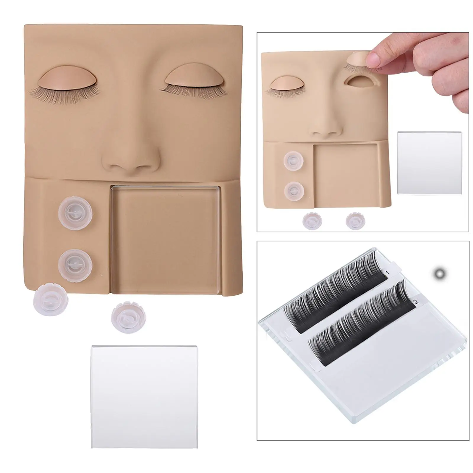 Kit de cílios de silicone profissional reutilizável maquiagem removível suprimentos naturais