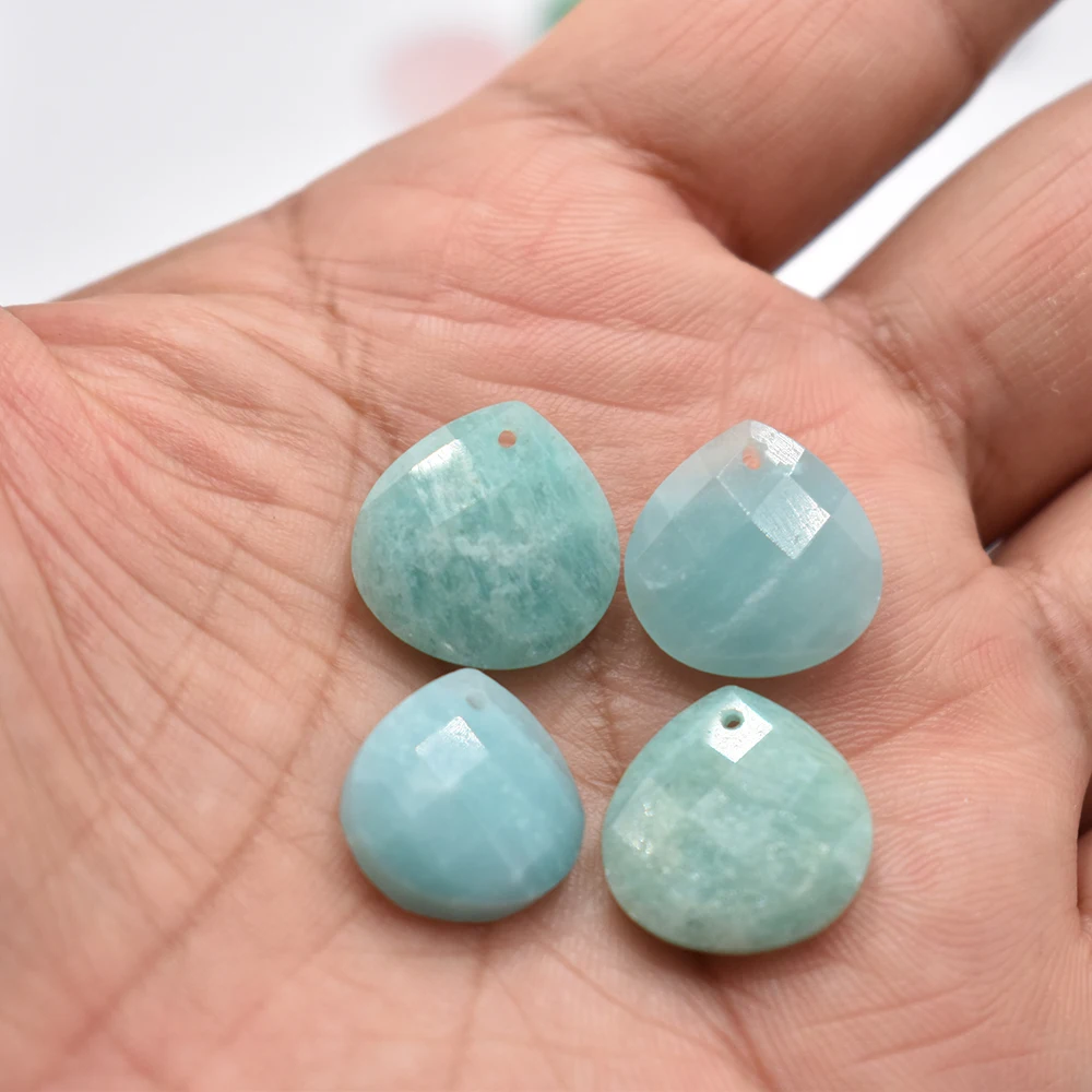 Großhandel 12 Stück/Set Modische Qualitäts-Natursteine in Tropfenform, facettiert geschliffen für Schmuckherstellung, Armband- und Halskettenzubehör – Detail 5