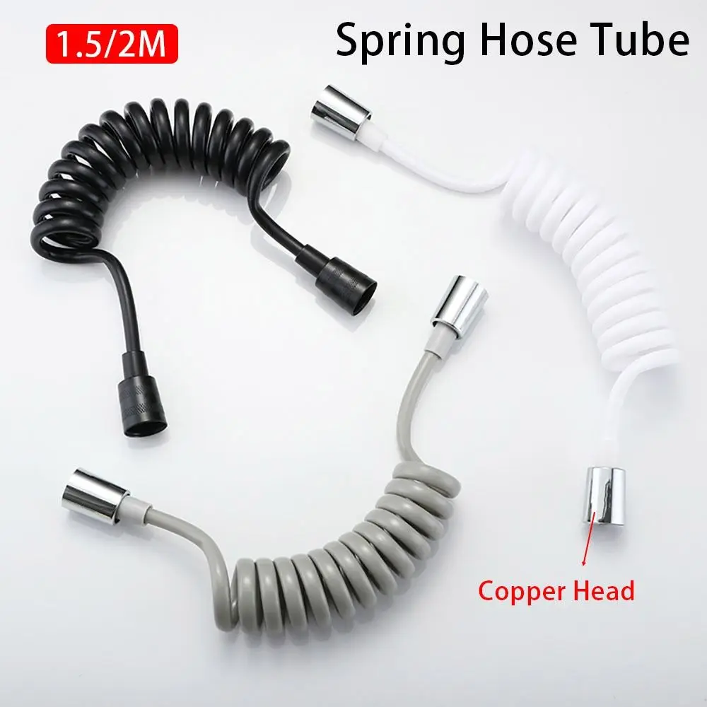 

1Pcs Toilet Bidet Spring Shower Hose Flexible Bathroom Accessories Sprayer Connect Pipe Telephone Line 1.5M/2M Water Plumbing