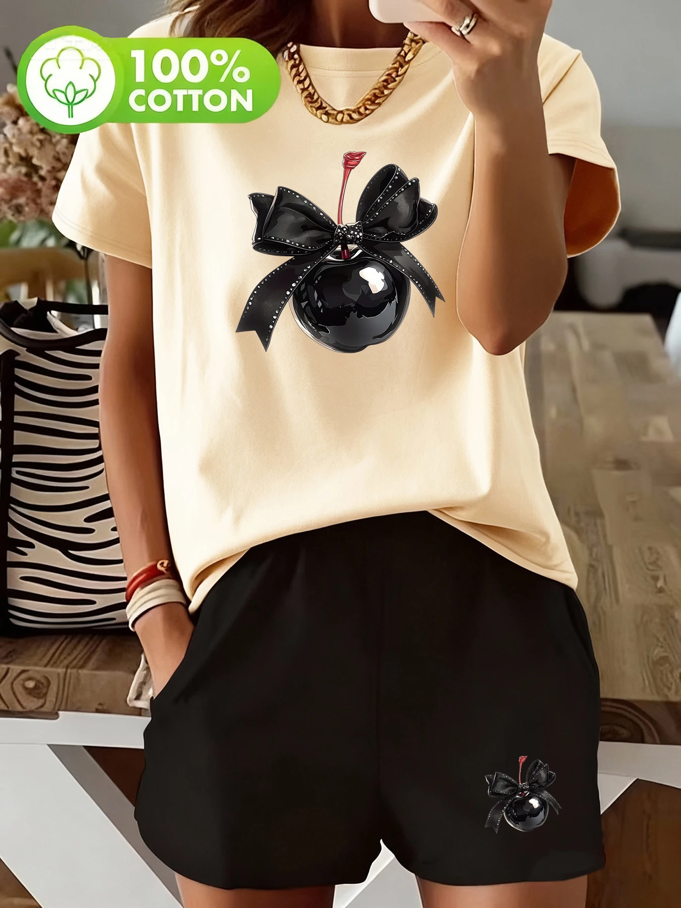Personalized Street Style 100% Pure Cotton Loose Short-Sleeve Elastic Waist Shorts Set, Breathable, Sweat-Absorbent, Comfortable, Skin-Friendly, Suitable for Home, Leisure, Street Wear, Versatile Two-Piece Women's Outfit. How Can These Titles Be Further Optimized to Make Them More Attractive? Are There Other Styles of Titles That Can Be Generated?