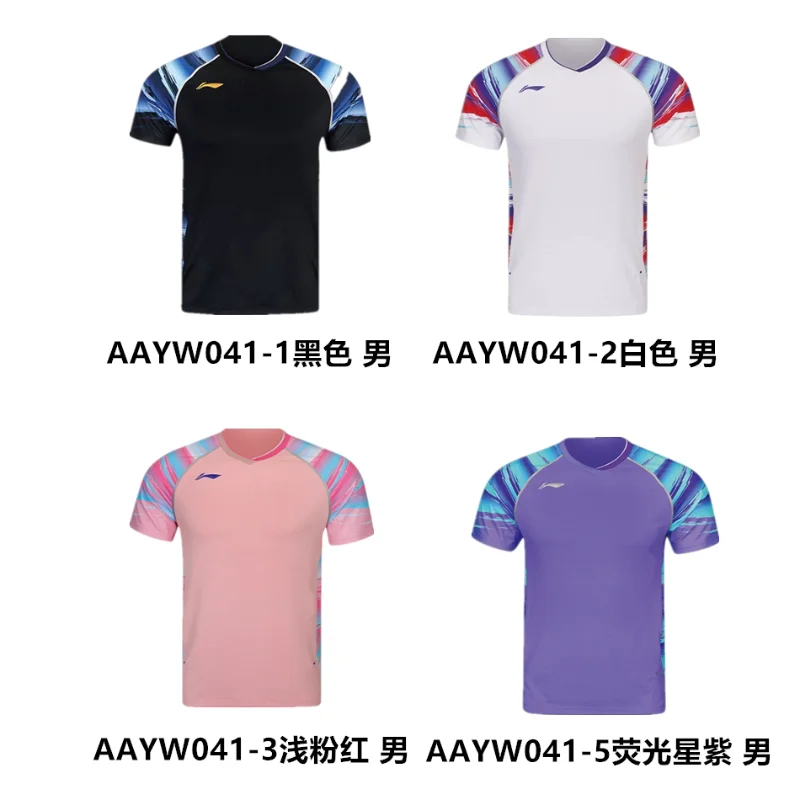 2026 New Table Tennis Sportswear Badminton Short-sleeved Tops Competition Suits T-shirts Breathable Sweat-absorbent Deodorant
