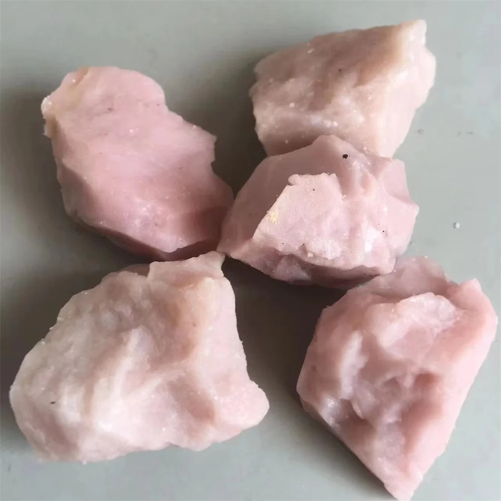 Natural healing pink opal Gemstone Mineral Irregular rock Raw Increase energy Gemstone Chakra and garden room decor