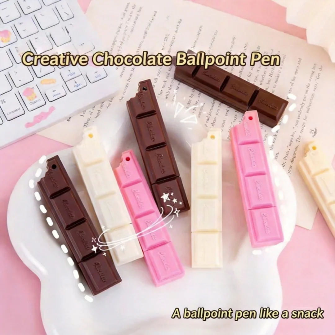 Chocolate Ballpoint Pen Cartoon Simulation Food Pen 0.5mm Creative Stationery Gift For Student Office School Writing Supplies