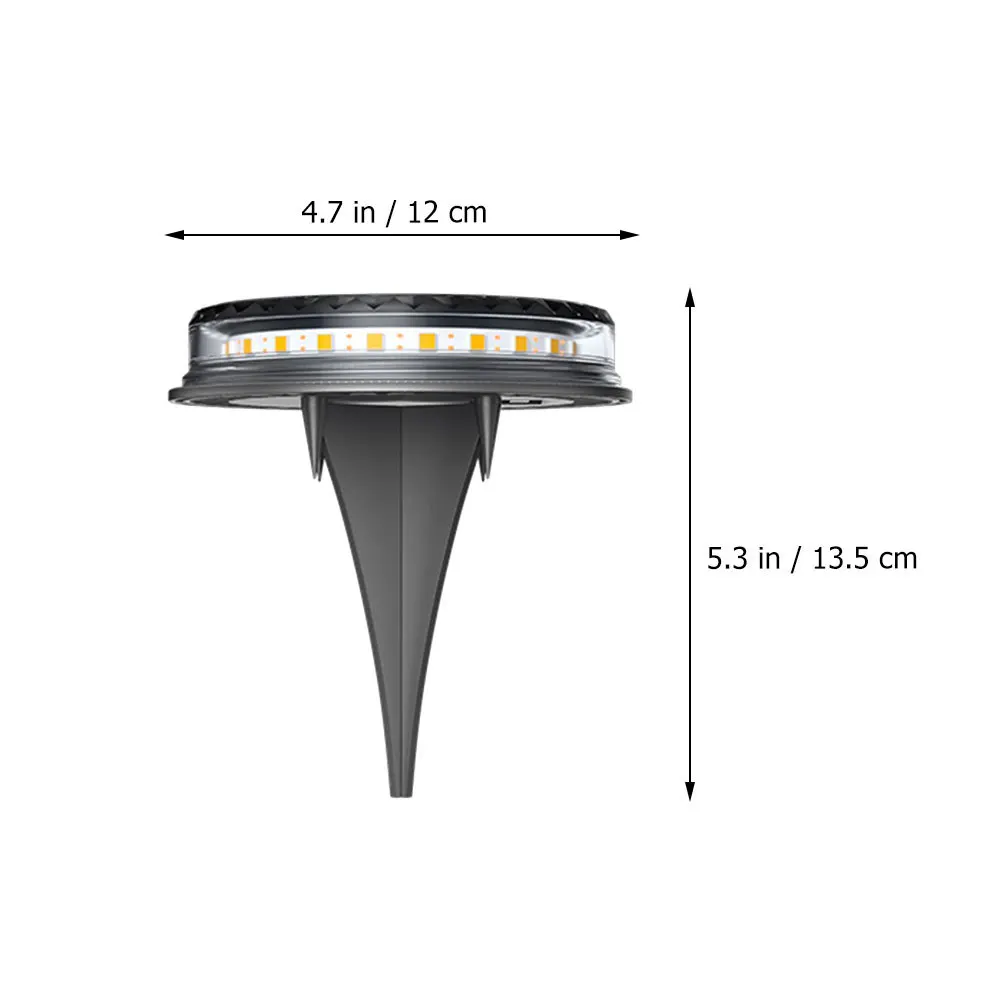 مريحة ضوء الحديقة الشمسية في الهواء الطلق مصباح الحديقة LED الأرض إدخال مصباح للفناء ساحة مسار درب #6