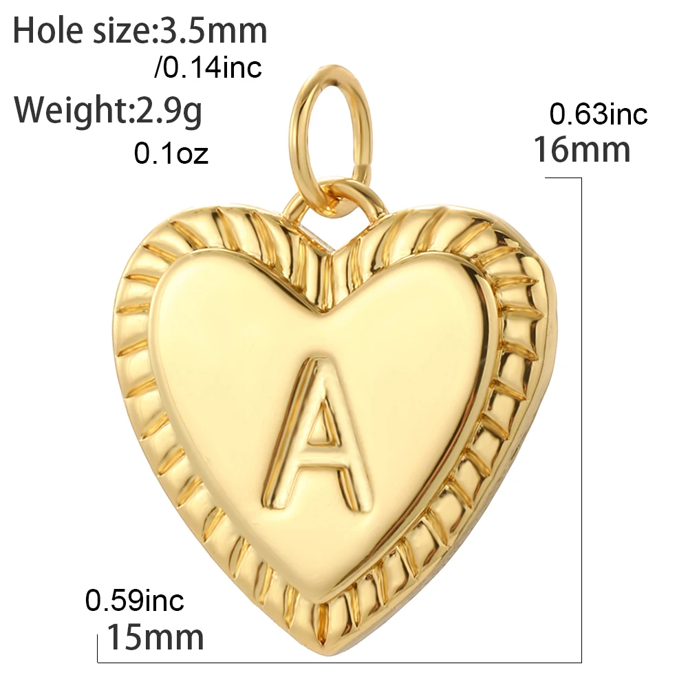 26 Letter Alphabet Name Charms for Jewelry Making Supplies Real Gold Color Dijes Diy Earring Necklace Bracelet Accessories