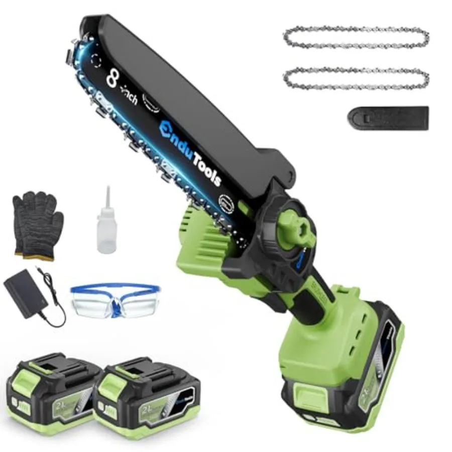 

For tree trimming branch pruning wood cutting: 8-inch cordless brushless mini chainsaw lightweight handheld electric saw black-