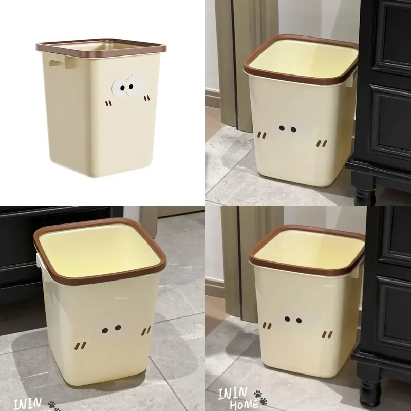 Compact Pedal Bin for Home Bedroom Living Room Large Capacity Waste Basket Modern Small Dustbin