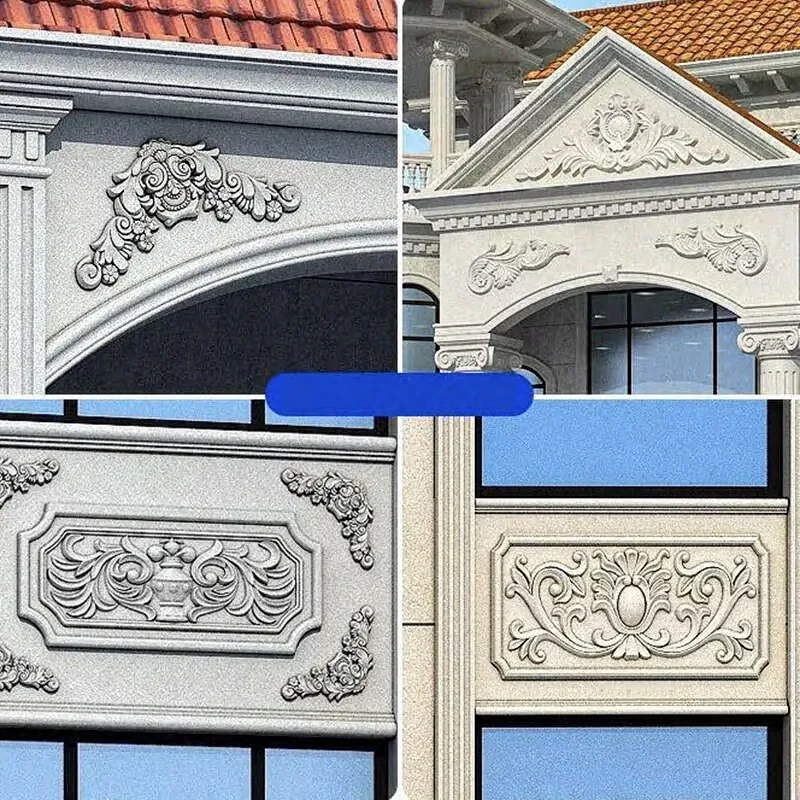 

European Roman Column Pediment Mold Villa Exterior Wall Decoration Light Luxury Home Decoration Cast-in-place Cement Template