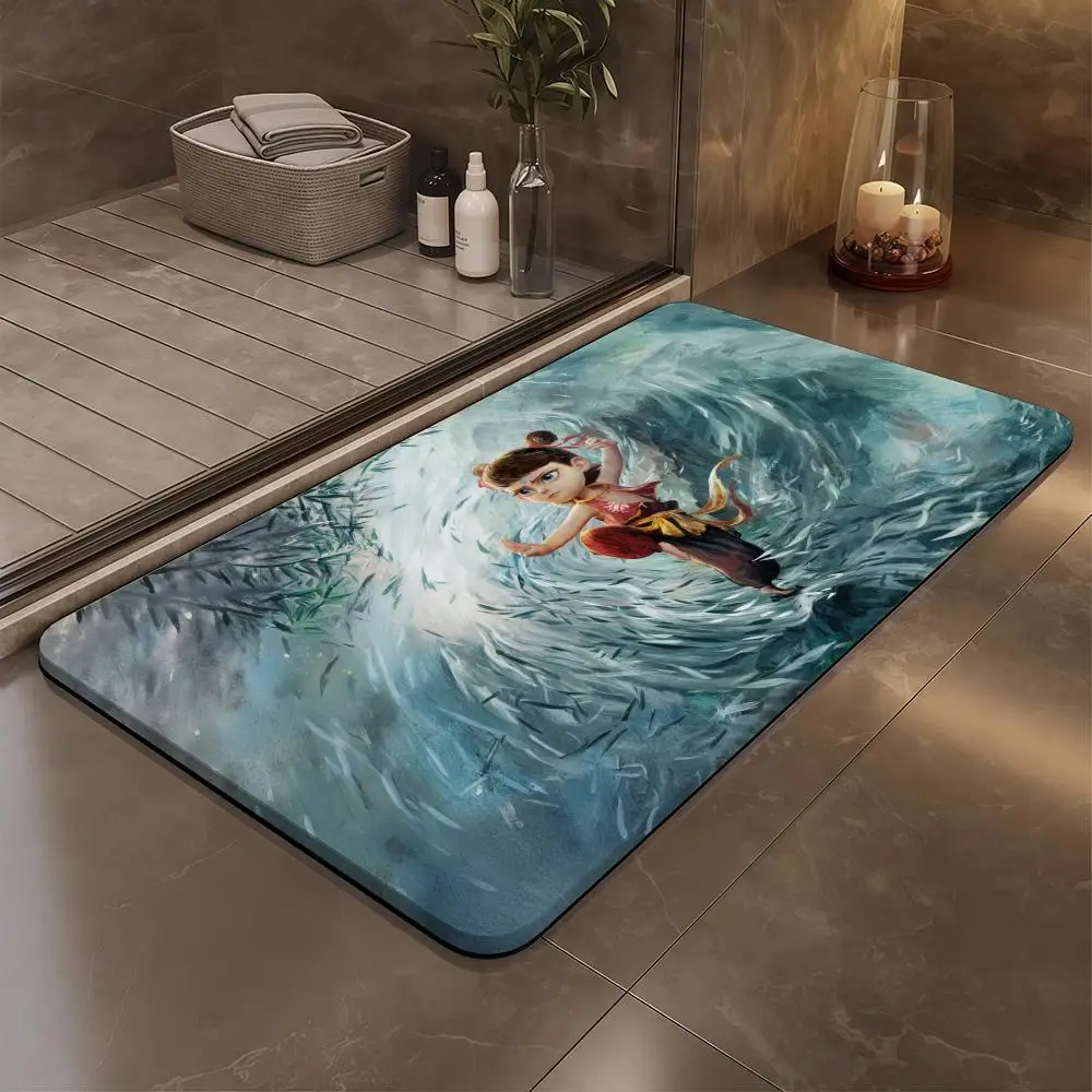 

Nezha Floor Mat Bathroom Soft Diatomaceous Mud Floor Mat, Bathroom Absorbent Foot Mat, Toilet Sink, Bedroom Mat, Carpet