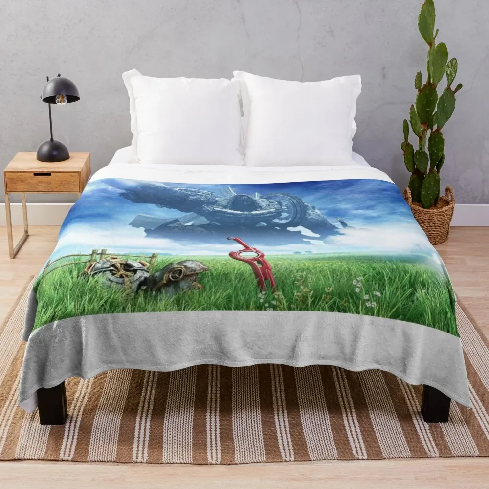 xenoblade-chronicle T-shirt Throw Blanket Kid'S valentine gift ideas Decorative Sofa Blankets