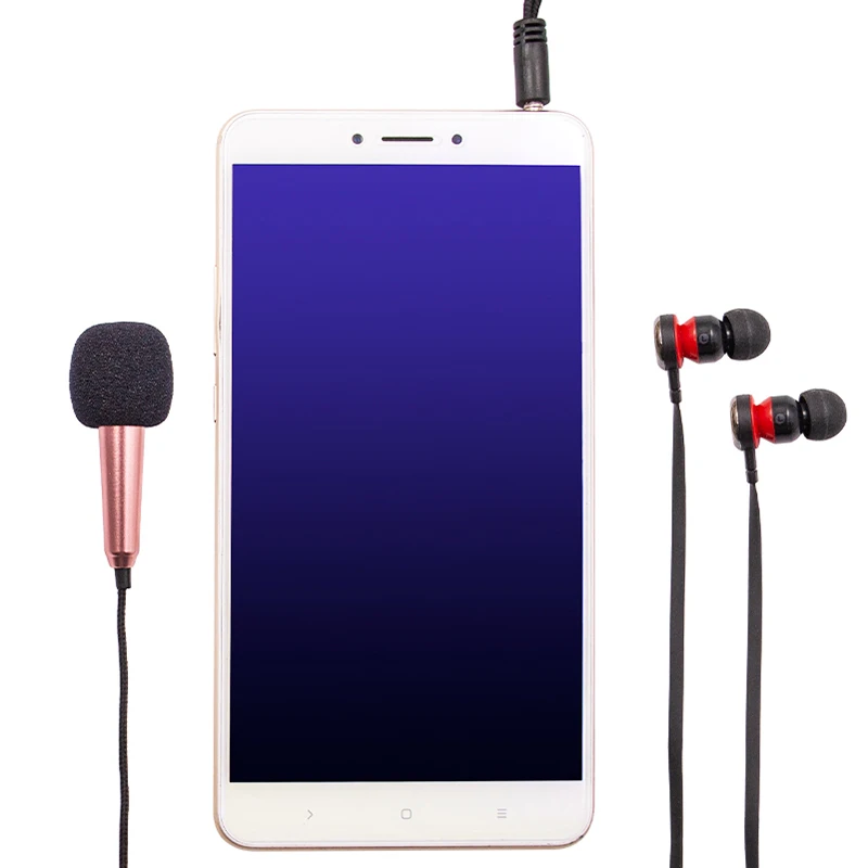 Mini Microphone Handheld Microfon 3.5mm Stereo Studio KTV Karaoke Portable Mikrof For Phone Laptop PC Desktop Audio Microphones