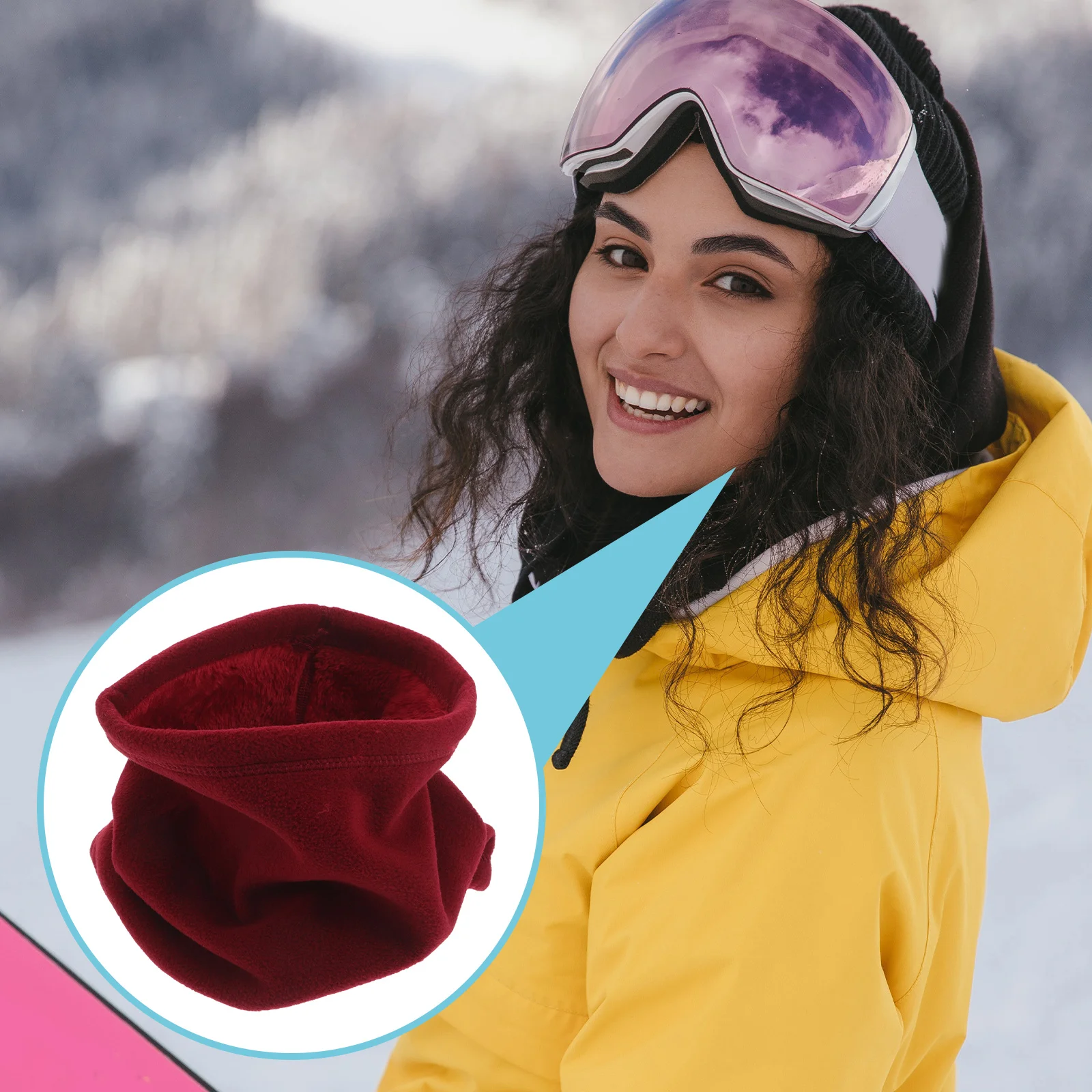 

Warm Fleece Neck Gaiter For Men Women Adjustable Drawstring Winter Face Mask Scarf Outdoor Sports Windproof Thermal Tube Cover