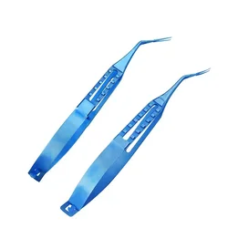 Titanium alloy ophthalmic Forceps Capsulorhexis Forceps straight Curved angle ophthalmic eye instrument