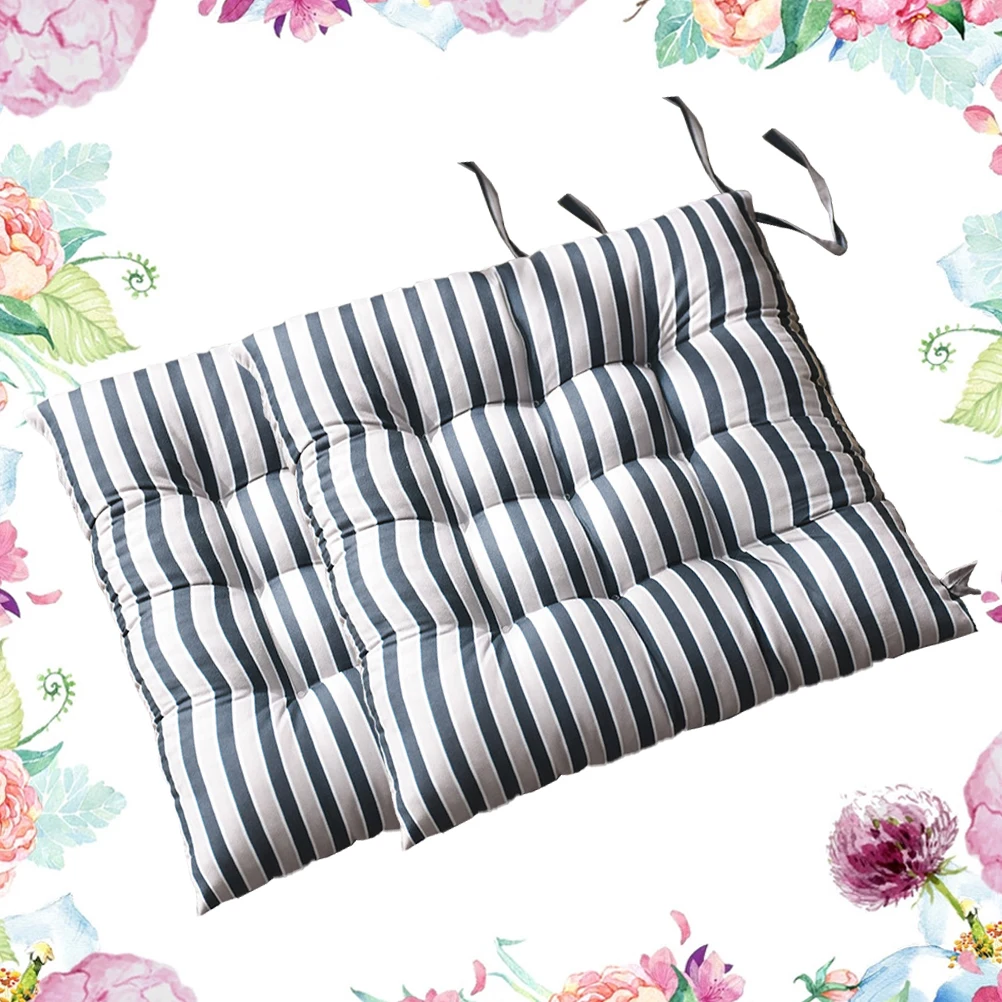 

2Pcs Striped Chair Cushion Purple Office Seat Cover Thick NonFading Home Decor Gift Lovely Practical Fashion