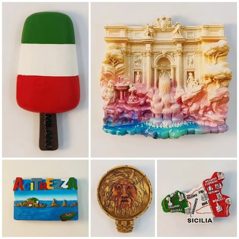 Italy Souvenirs Sicilia Catania Acitrezza Fridge Magnets Home Decoration Wedding Gifts Message Board Magnetic Stickers