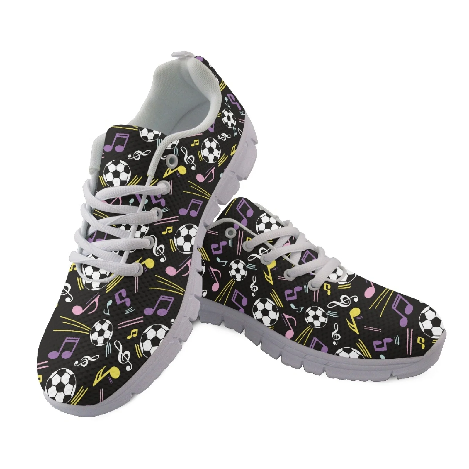 Coloranimal Lace up Lightweight Running Shoes for Women Mens Athletic Trainers for Jogging, Golf Ball Camo Pattern Walking Shoes