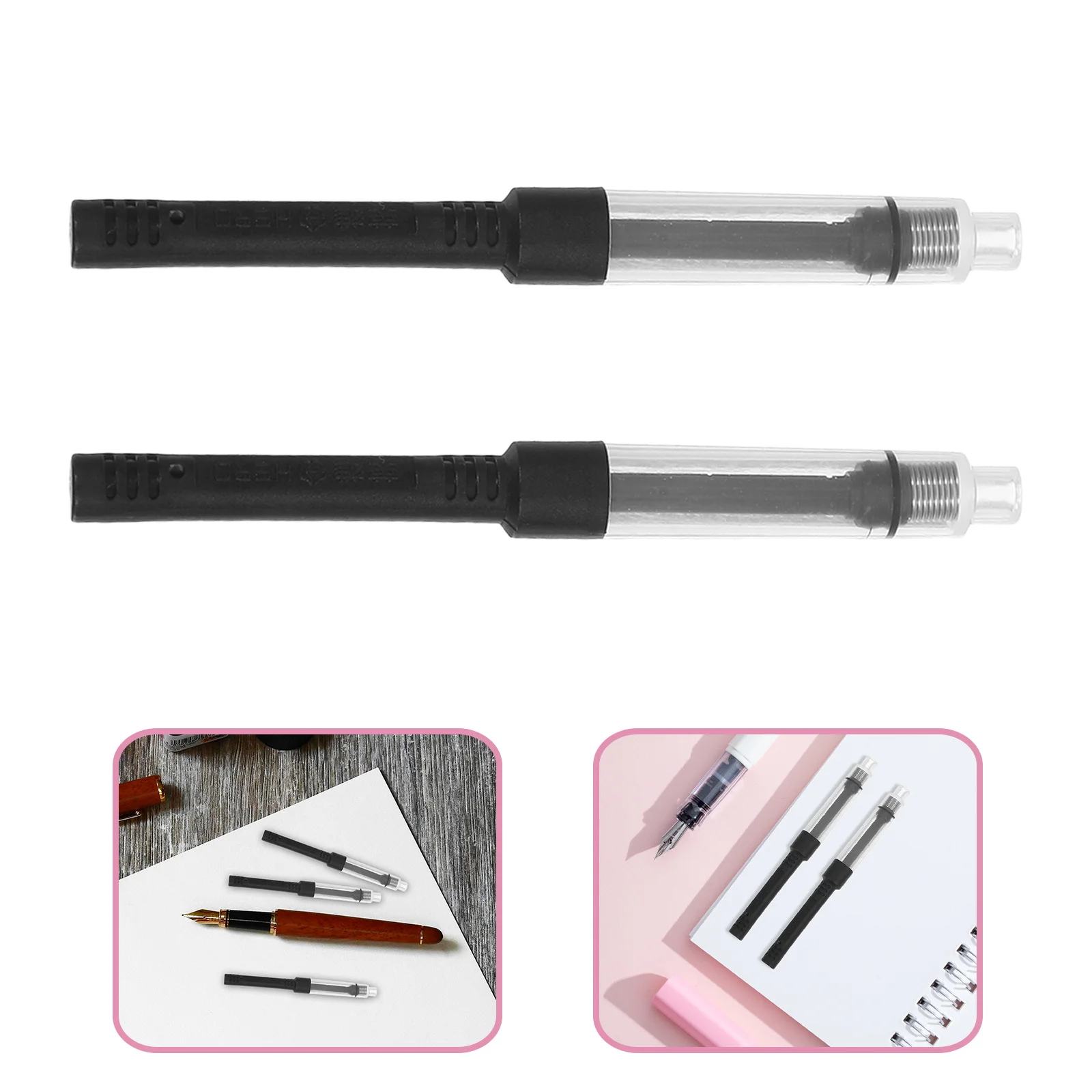 20Pcs Universal Plastic Fountain Pen Ink Converter Refillable Push Pull Ink Absorber Filling Tool for Office School Writing