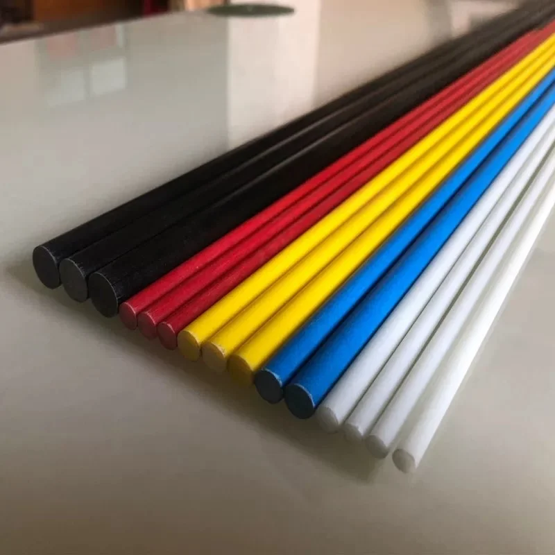 10pcs 500mm Coloured Glass Fiber Rod 2-10mm Diametter High-strength Glass Fiber Rod Is Used To Make Toys And Tents