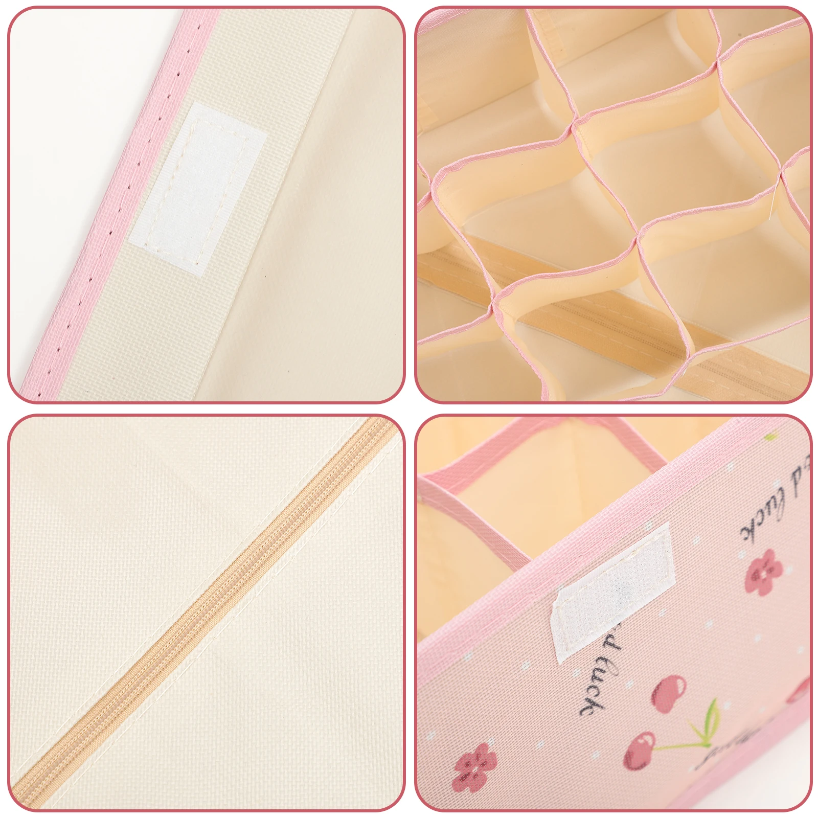 

Underwear Storage Box Lingerie Organizer Sock Organizers with Cover Underpants Holder Bedroom Oxford Cloth Socks