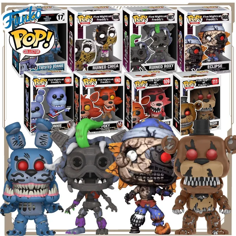 Funko Pop Original Five Nights At Freddy's Series Bonnie Foxy Freddy Roxy Action Figure Toys for Boys Girls Kids Christmas Gift