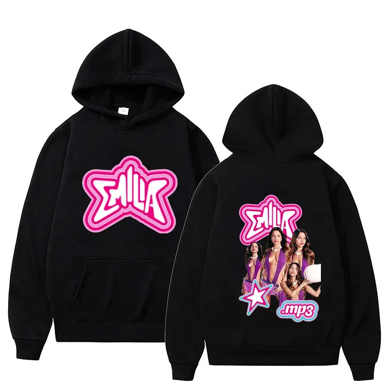 zz04zz12Album MP3 إميليا ميرنيس هوديي المرأة هوديس Harajuku الجمالية للجنسين الخريف الشارع الشهير كنزة صوف البلوز Vint