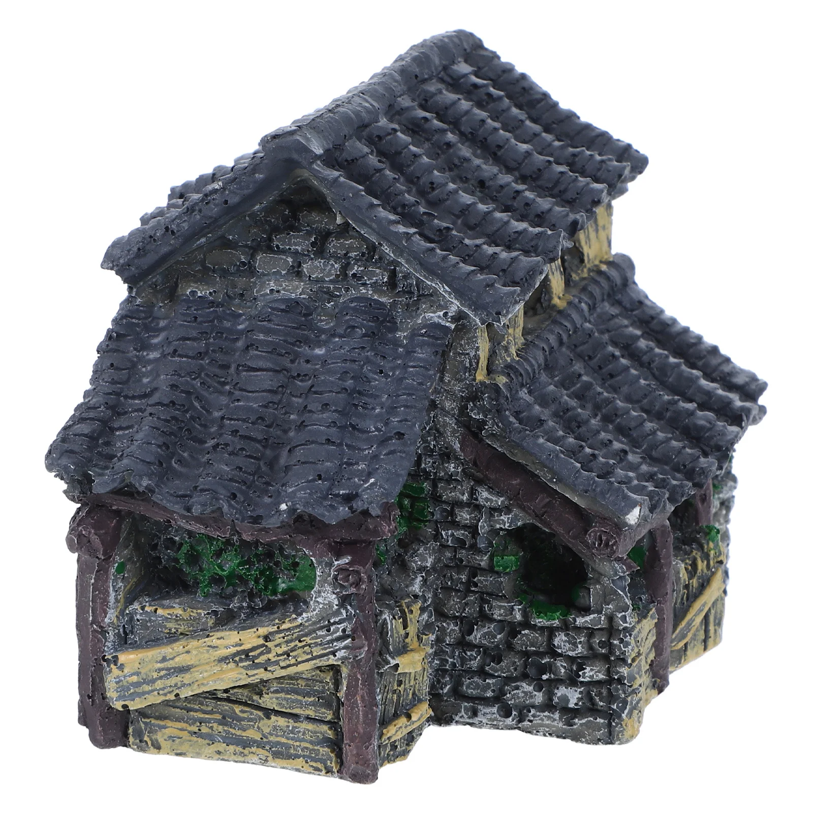 

Miniature Resin Craft Cottage Ancient Chinese Architecture Aquarium Decor Micro Landscape Garden Fish Tank Decoration