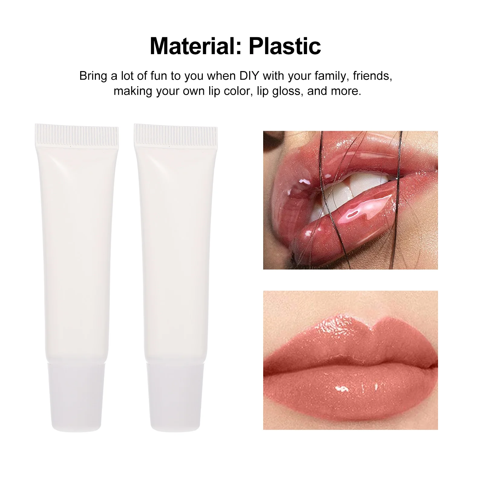

10Pcs Empty Portable Lip Gloss Tubes Refillable Mini Travel Use Small Lipstick Containers DIY Glazes Empty Lip Gloss Tubes