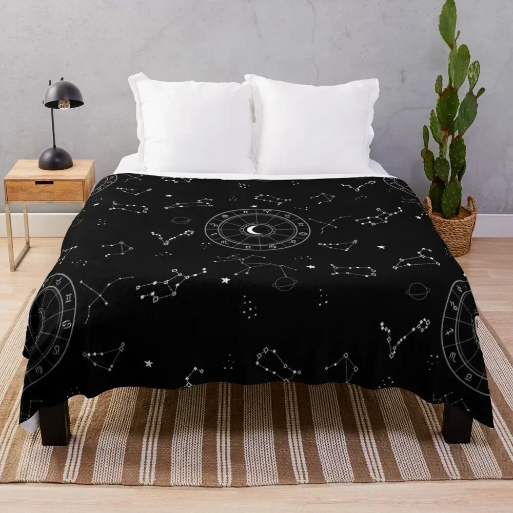 

Astrology Design. Throw Blanket Shaggy Furry Soft Blanket for Bedroom Living Room