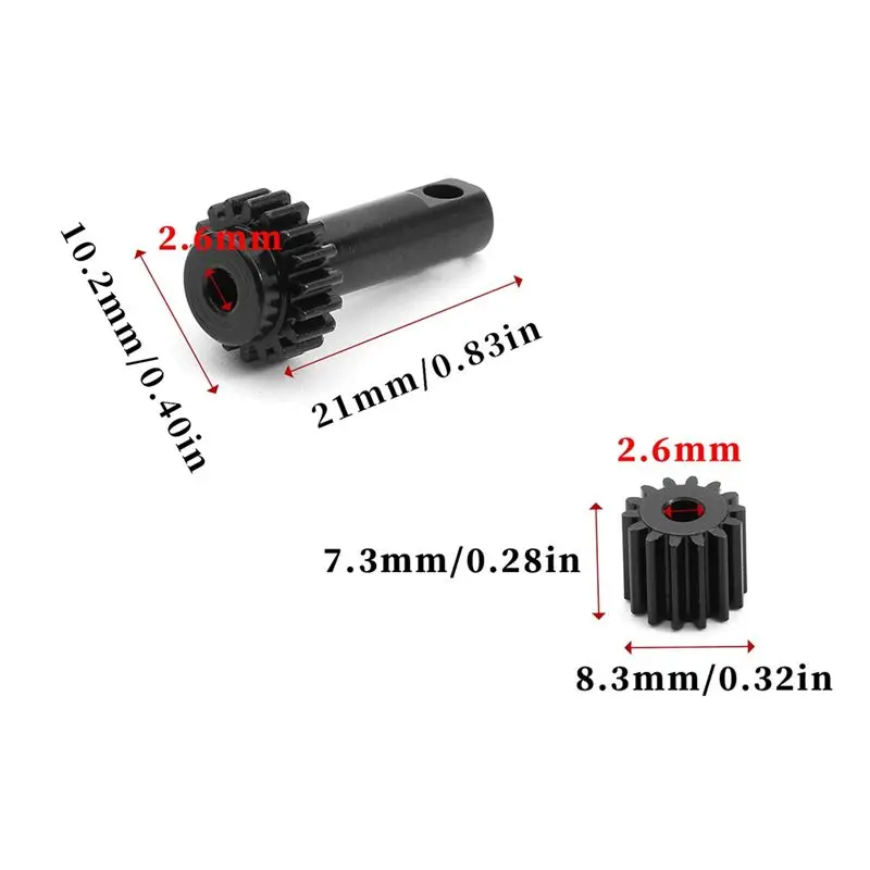 ABJL RC Car Upgrade Wave Box Gear Steel Teeth Kit for TRAXXAS Slash 2WD Rustler Bandit Upgrade Parts