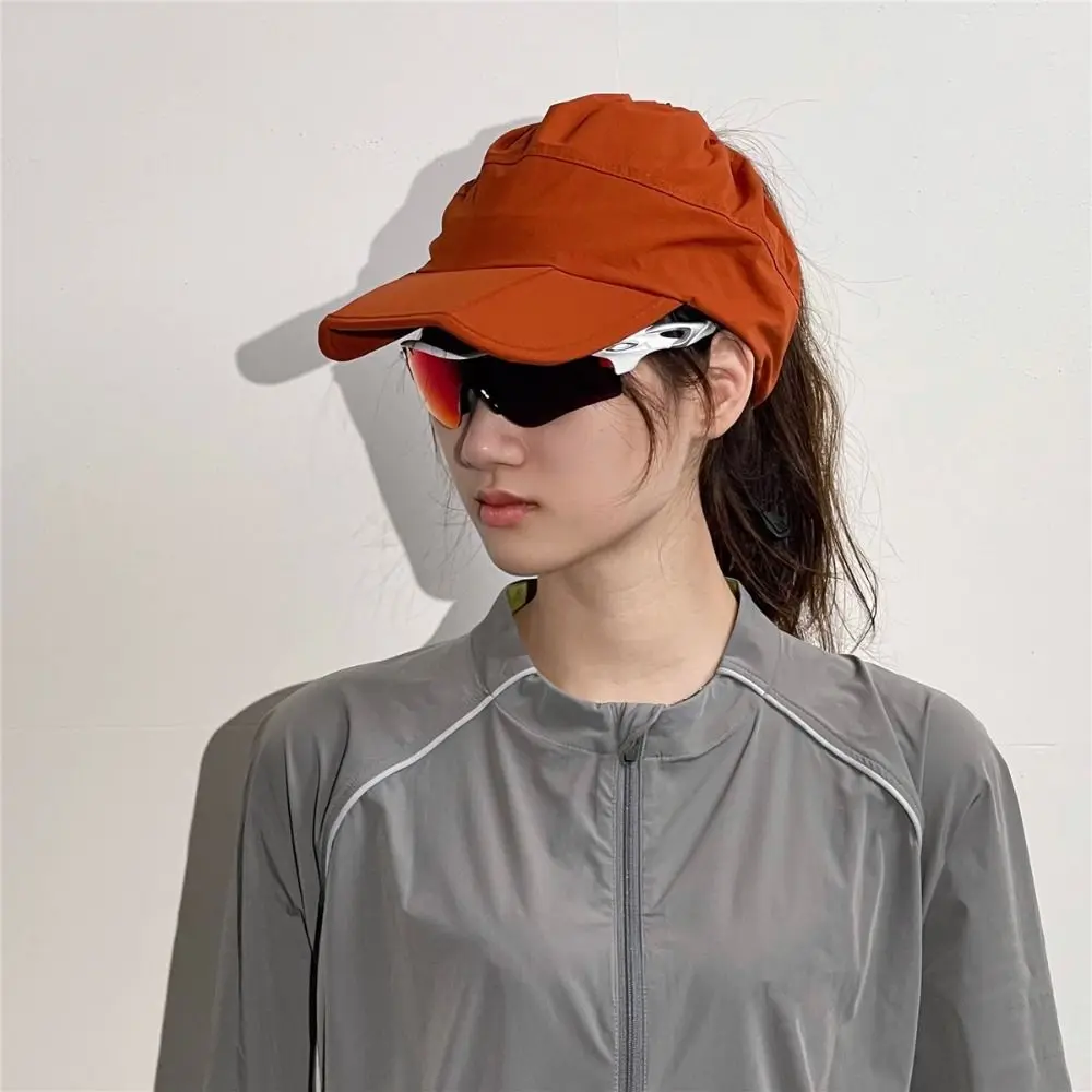 

Polyester Sunproof Empty Top Hat Adjustable Foldable Outdoor Quick Drying Hat Breathable Waterproof Sports Men's Cap Hiking