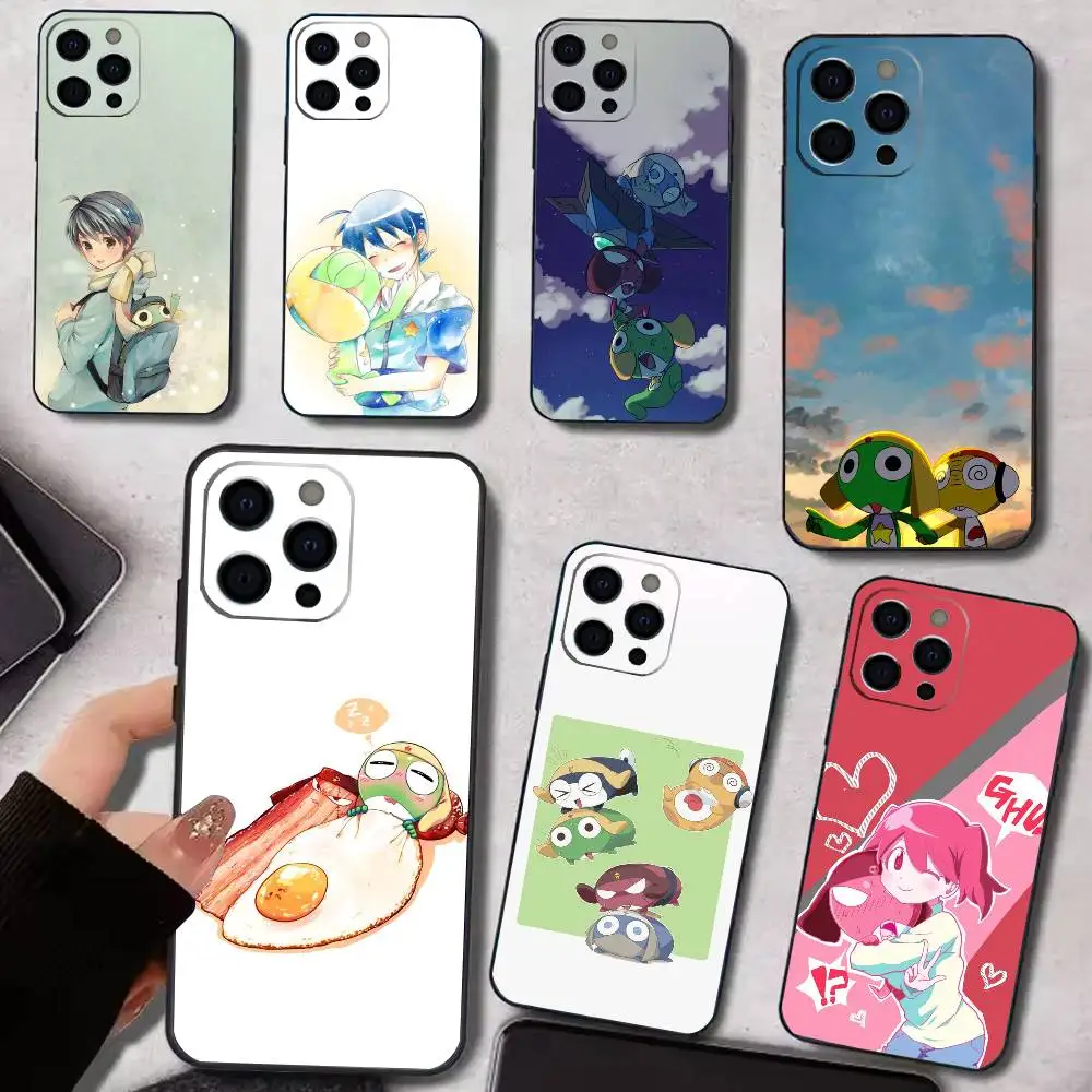 

Cartoon Keroro G-Gunsou Frog Phone Case Silicone Soft For IPhone 17 16 15 14 13 12 11 X XR Plus Pro Max Plus
